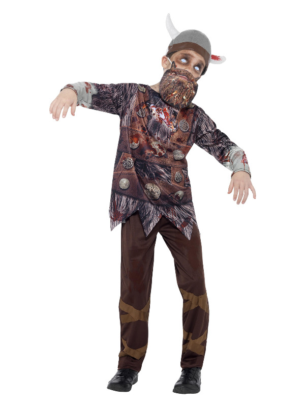 Deluxe Zombie Viking Costume -  Brown - 45621S