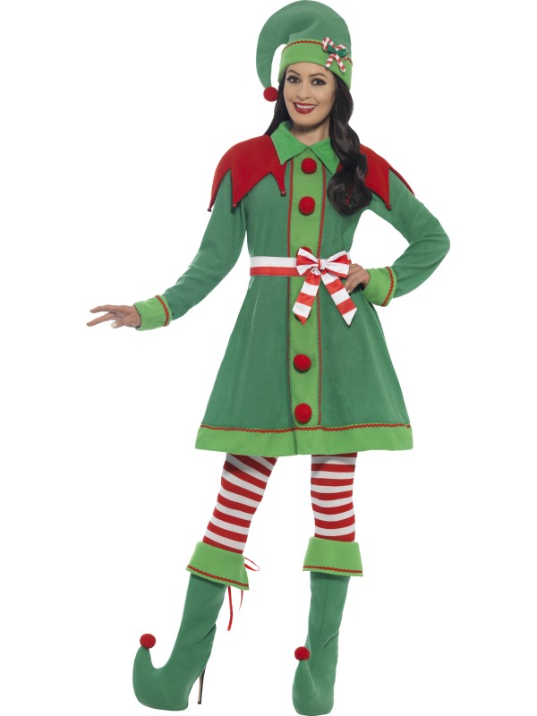 Deluxe Miss Elf Costume -  Green - 46129M