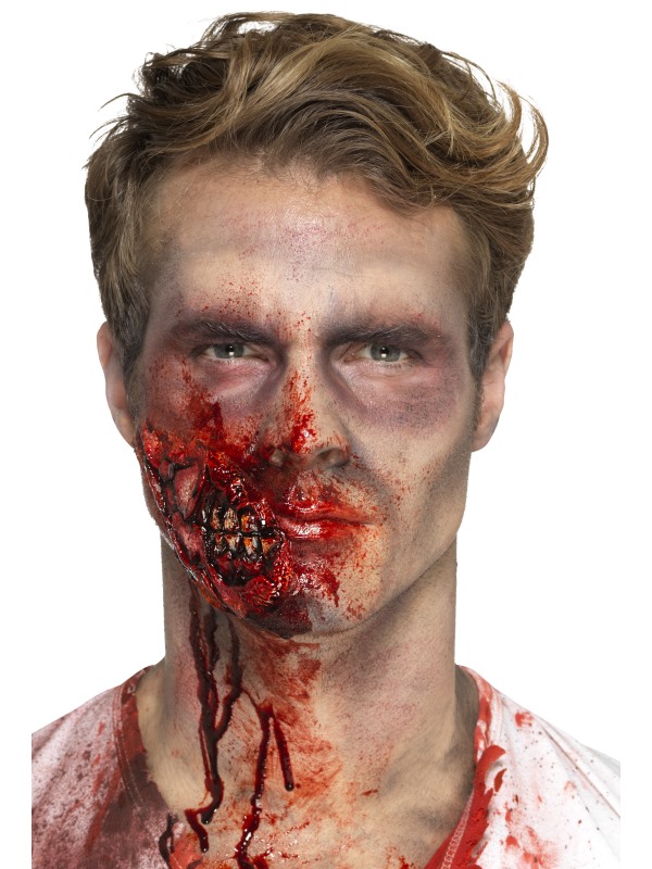 Smiffys Make-Up FX -  Latex Zombie Jaw Prosthetic -  R - 46799