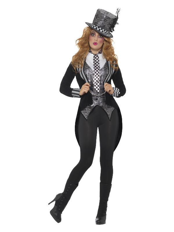 Deluxe Dark Miss Hatter Costume -  Black - 46825XS