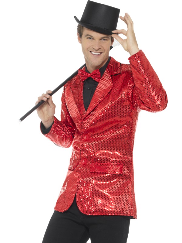 Sequin Jacket -  Mens -  Red - 46983M