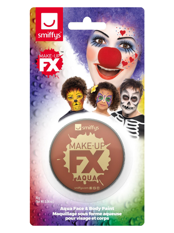 Smiffys Make-Up FX -  on Display Card -  Light Brown - 47029