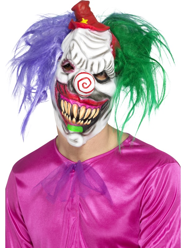 Kolorful Killer Klown Mask -  Multi-Coloured - 47043