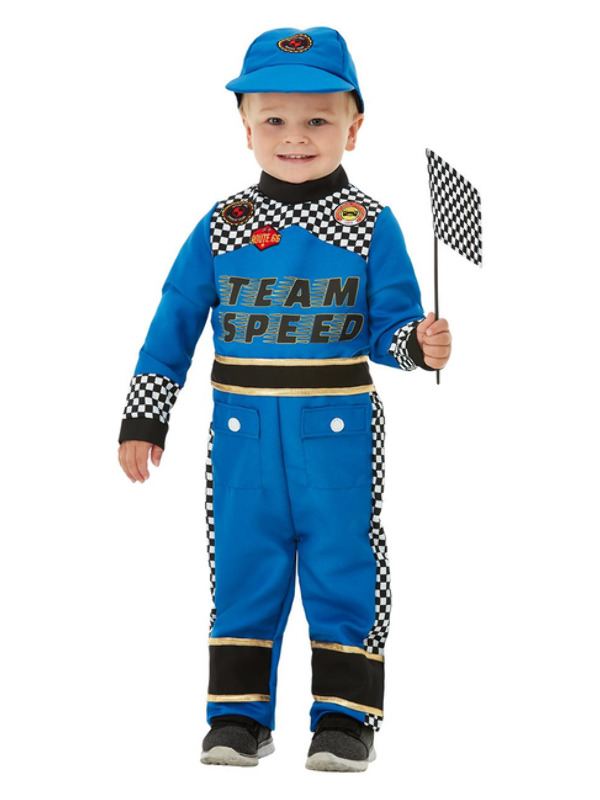 Toddler Racing Car Driver Costume -  Blue - 47716T1