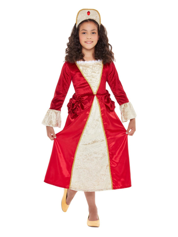 Tudor Princess Costume -  Red & Gold - 47747M