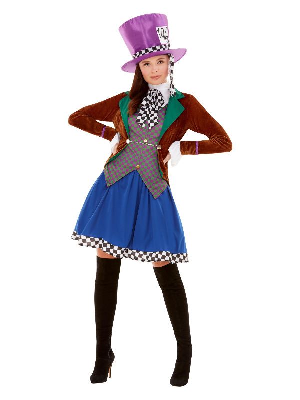 Miss Hatter Costume -  Multi-Coloured - 47784X1
