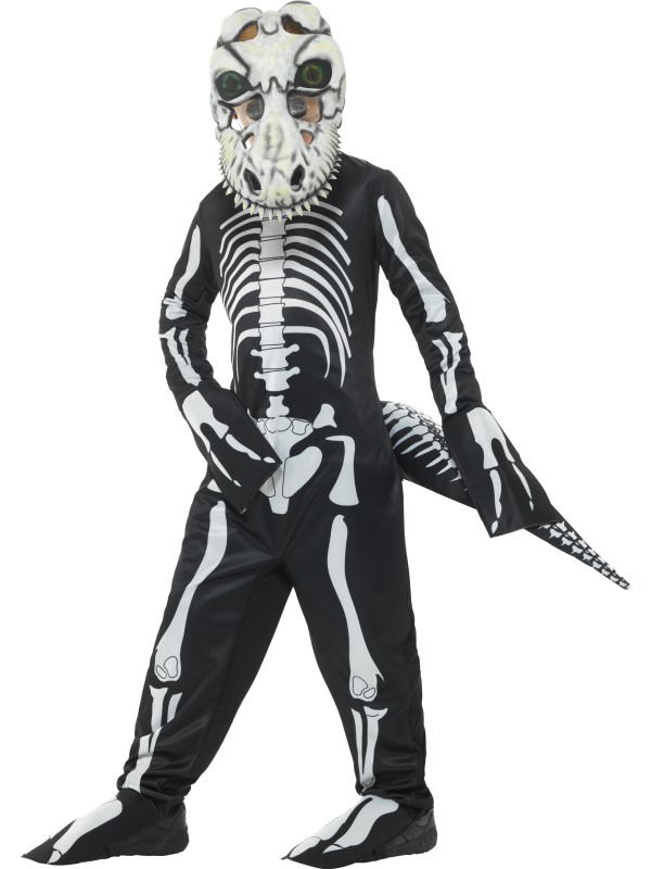 Deluxe T-Rex Skeleton Costume -  with Bodysuit -  Blac - 48006L