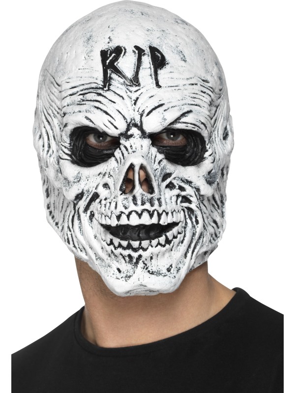 R.I.P Grim Reaper Mask -  Latex -  White - 48168