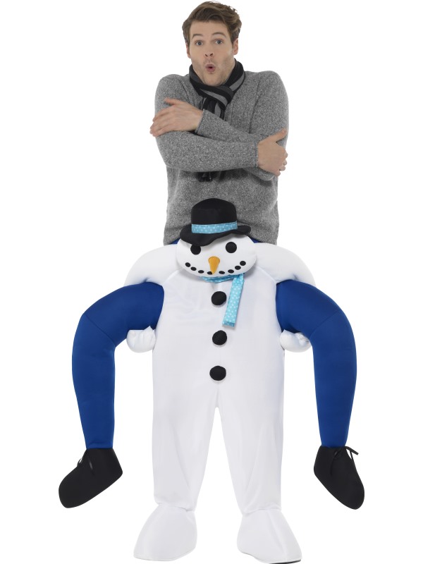 Piggyback Snowman Costume -  White - 48816