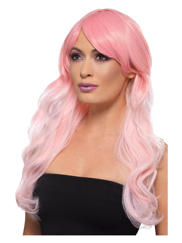 Fashion Ombre Wig -  Wavy -  Long -  Pink - 48891