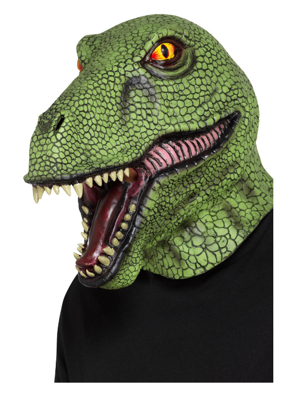 Dinosaur Latex Mask -  Green - 48960