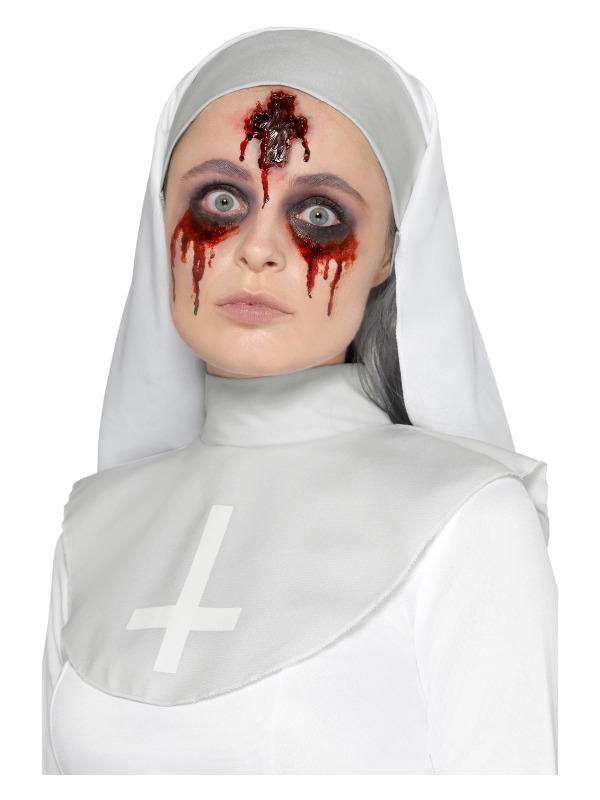 Smiffys Make-Up FX -  Latex Cross Wound Scar -  Red - 49121