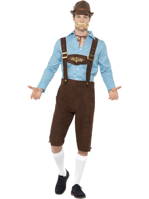 Beer Fest Costume -  Blue & Brown - 49660L