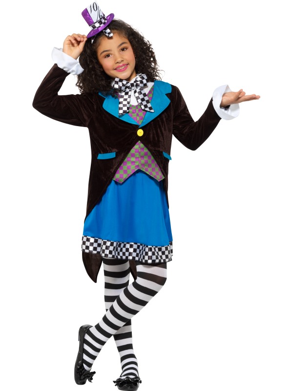 Deluxe Little Miss Hatter Costume -  with Dress -  Mul - 49693S