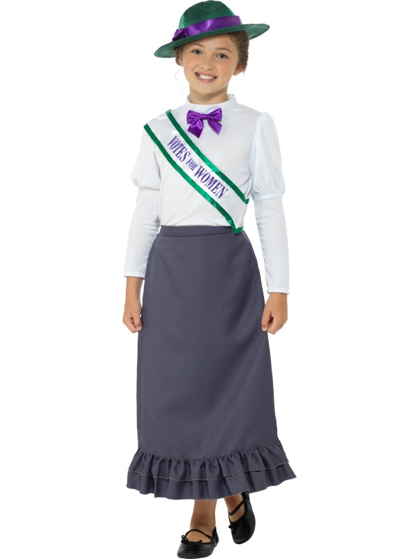 Victorian Suffragette Costume -  Grey - 49697M