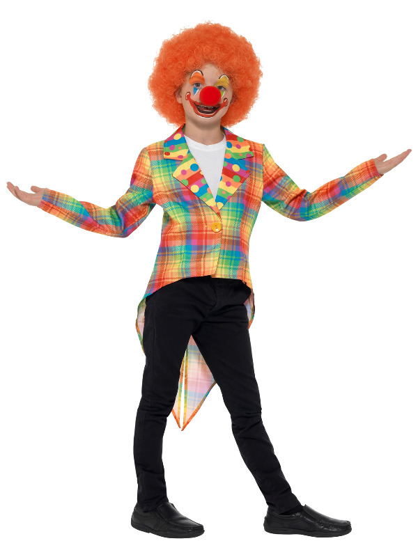 Neon Tartan Clown Tailcoat -  Multi-Coloured - 49822S