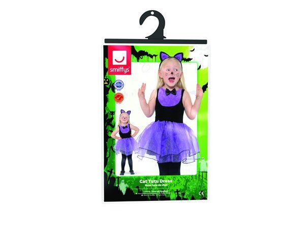 Toddler Cat Costume -  Black & Purple - 49850T1