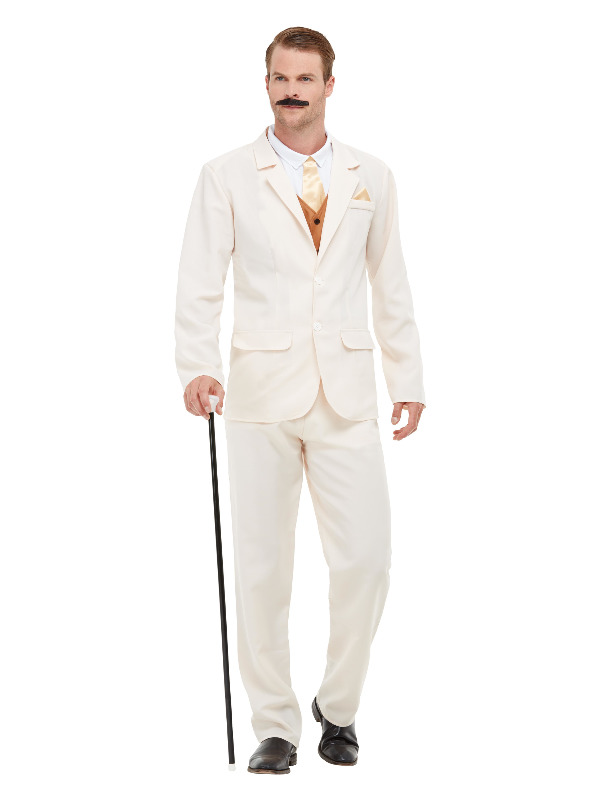 Roaring 20s Gent Costume -  White - 50724XL