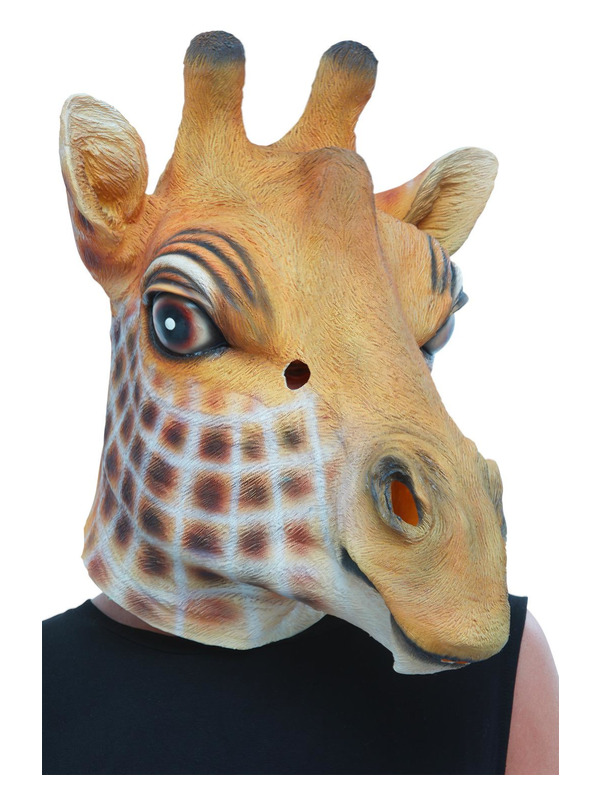 Giraffe Latex Mask -  Brown - 50881