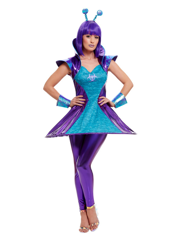 Alien Lady Costume -  Multi-Coloured - 51041S