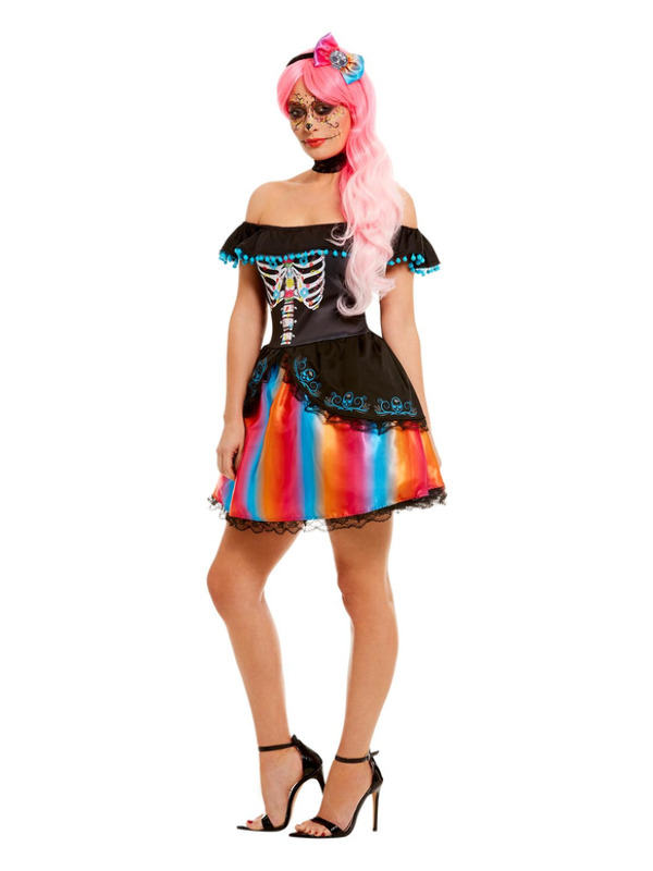Day of the Dead Senorita Ombre Costume -  Black - 51046L