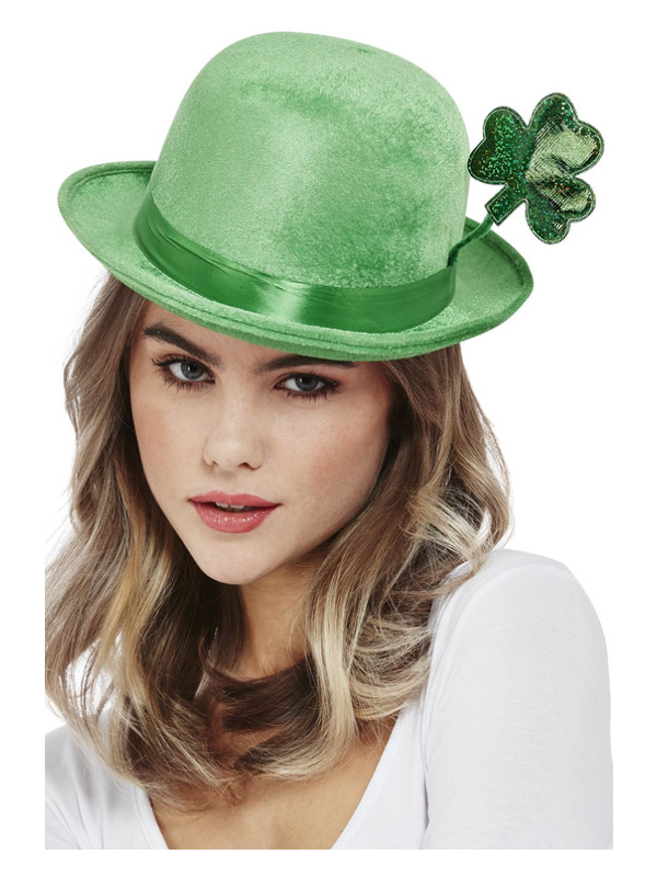 Deluxe Paddy's Day Bowler Hat -  Velour  - 51120