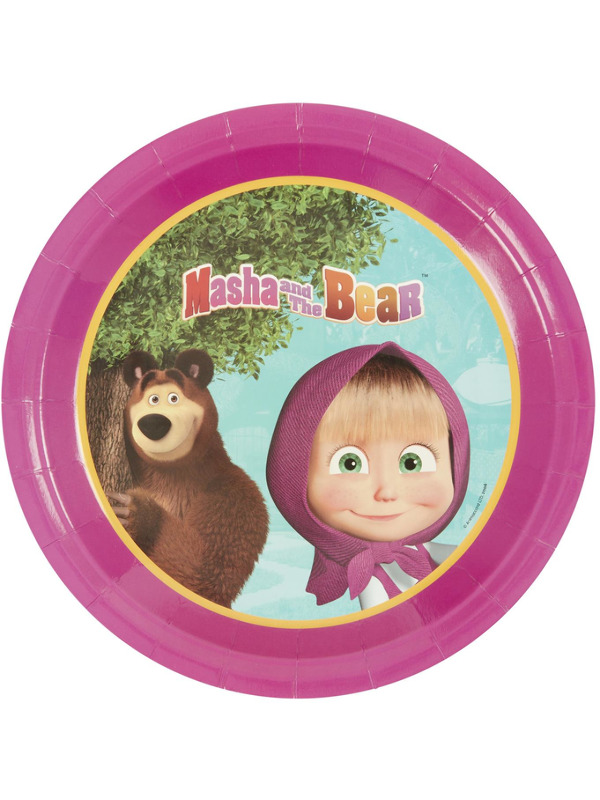 Masha and The Bear Tableware Party Plates x8 - 51550