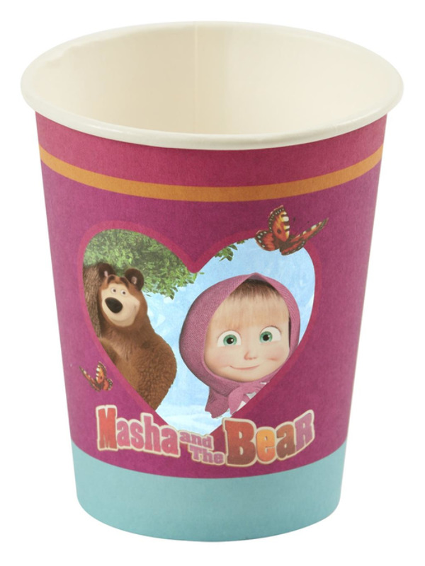Masha and The Bear Tableware Party Cups x8 - 51553