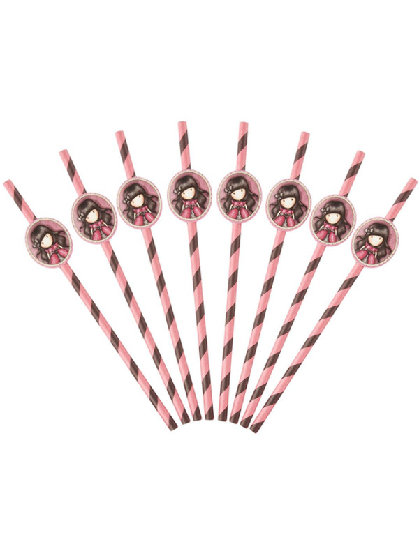 Santoro Gorjuss Ladybird Paper Straws -  Pink - 52387
