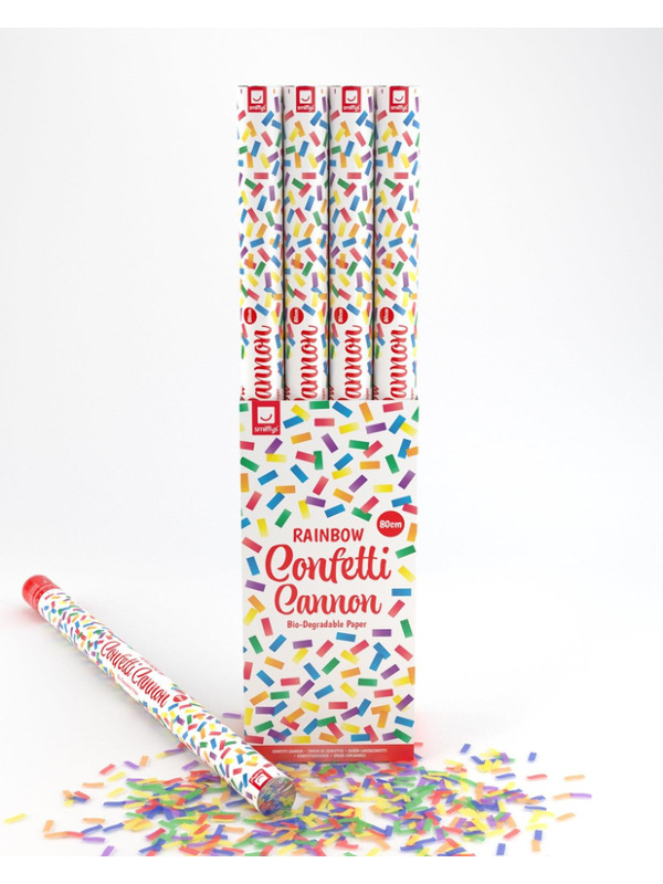 80cm Party Time Confetti Cannon -  Rainbow Multi - 52710