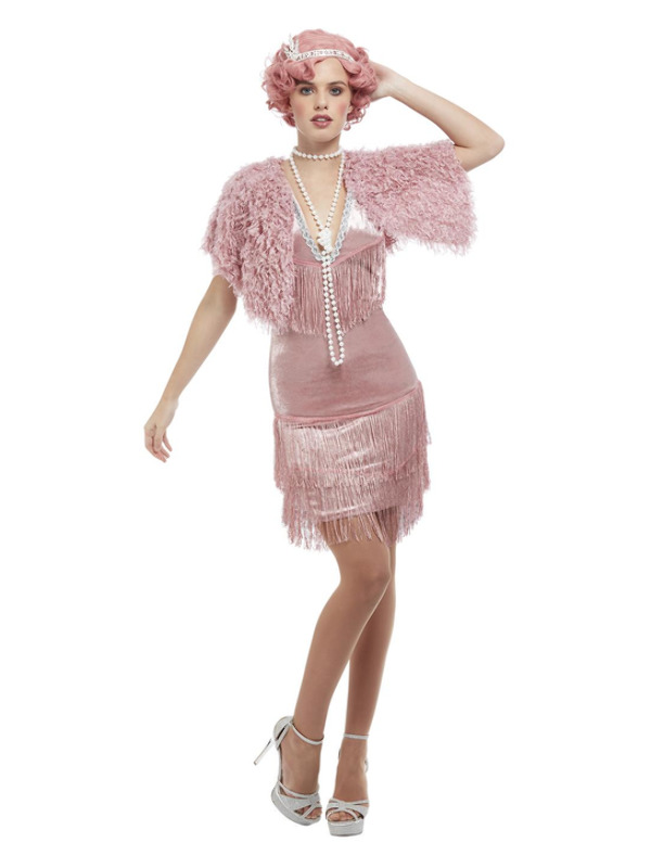 Deluxe 20s Vintage Pink Flapper Costume - 55080M