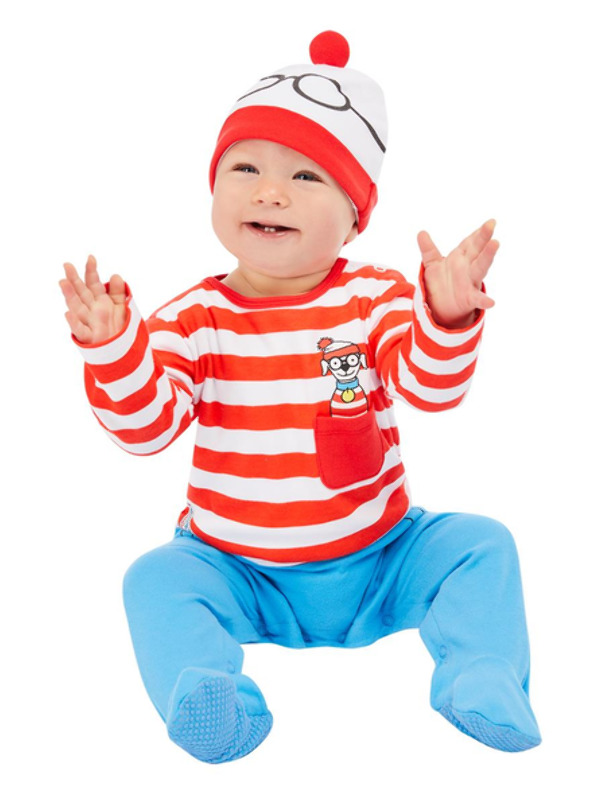 Where's Wally? Baby Costume -  Red & White - 61021B3