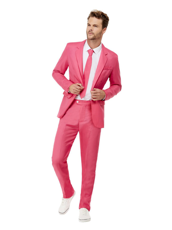 Solid Colour Stand Out Suit -  Hot Pink - 62005XL