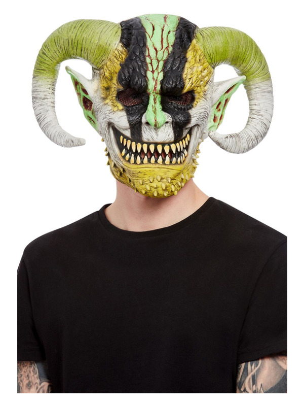 Horned Demon Overhead Mask -  Latex - 68007