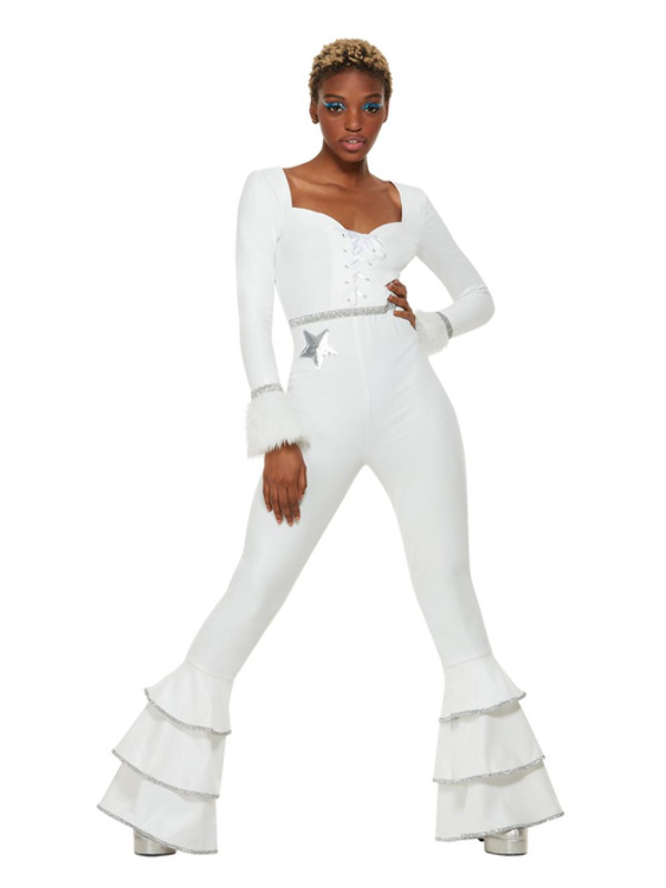 70s Deluxe Glam Costume -  White - 70004M