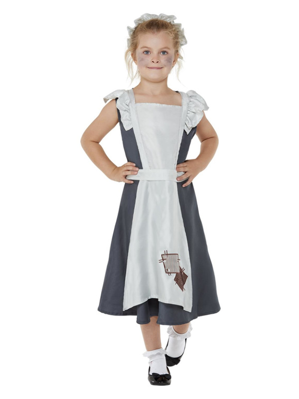 Victorian Maid Costume -  Dark Grey - 71048M