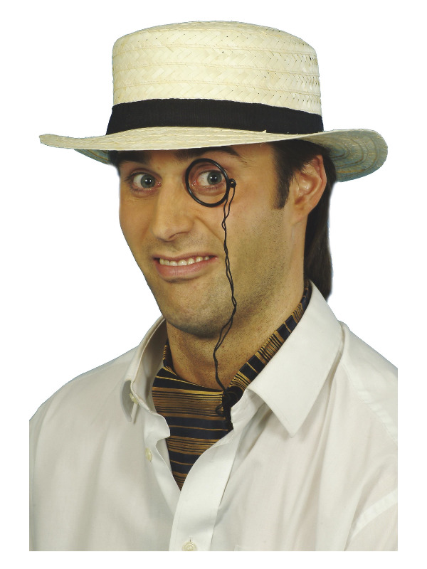 Straw Boater Hat -  Cream - 9312