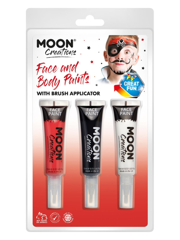 Moon Creations Face & Body Paints and Brush -   - C01754