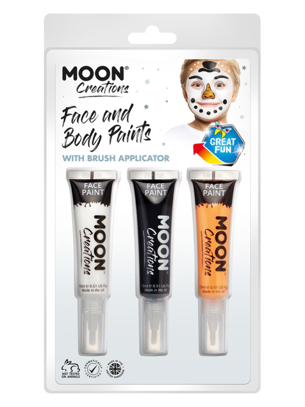 Moon Creations Face & Body Paints and Brush -   - C01761
