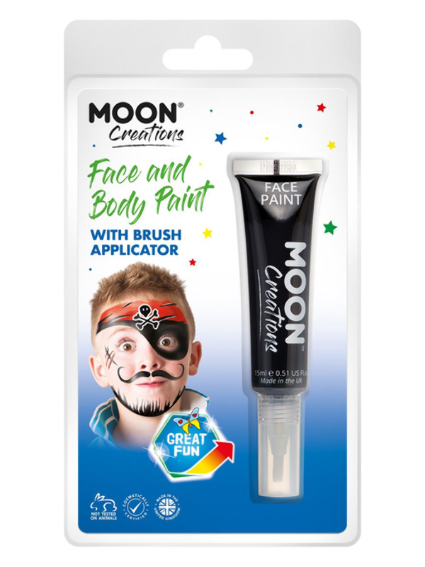 Moon Creations Face & Body Paints -  Black - C01860