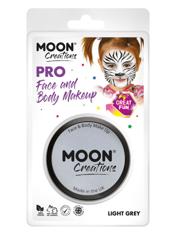 Moon Creations Pro Face Paint Cake Pot -  Light Grey - C24012