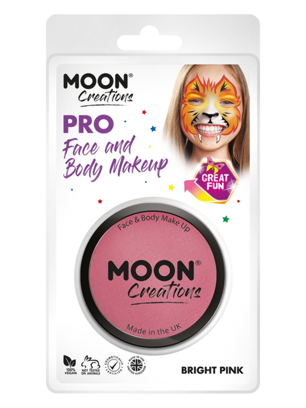 Moon Creations Pro Face Paint Cake Pot - Bright Pink - C24050