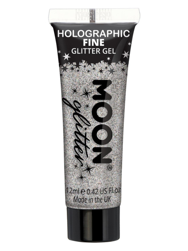 Moon Glitter Holographic Fine Glitter Gel -  Silver - G00009