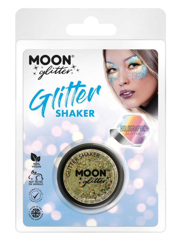 Moon Glitter Holographic Glitter Shakers -  Gold - G00641