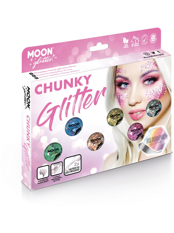 Moon Glitter Holographic Chunky Glitter -  Assorted - G04588