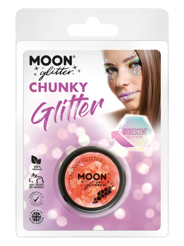 Moon Glitter Iridescent Chunky Glitter -  Orange - G06155