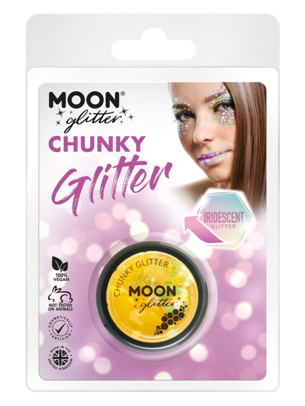 Moon Glitter Iridescent Chunky Glitter -  Yellow - G06179