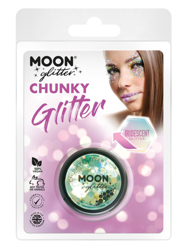 Moon Glitter Iridescent Chunky Glitter -  Green - G06186