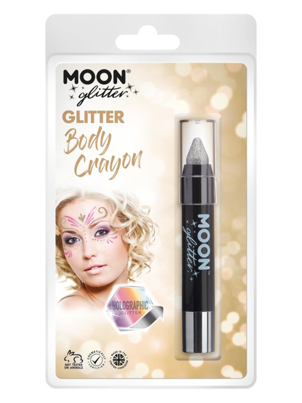 Moon Glitter Holographic Body Crayons -  Silver - G06636