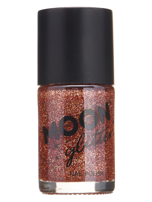 Moon Glitter Holographic Nail Polish -  Rose Gold - G07022